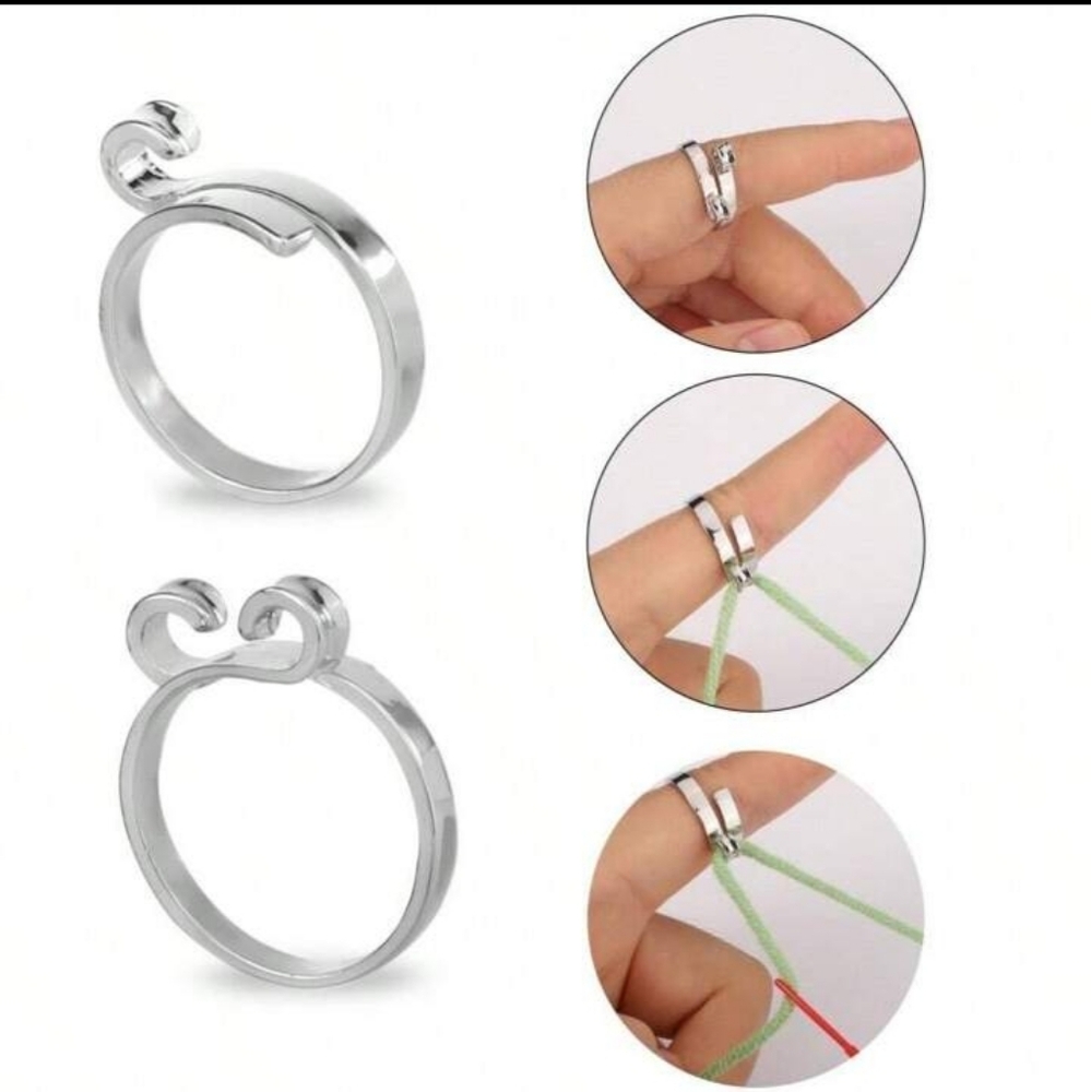 4 Piece Set Crochet Hook Loop Rings - Picture 8 of 10